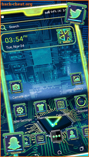 Digital Circuit Launcher Theme screenshot