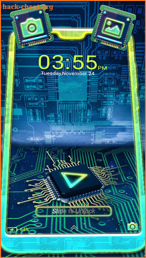 Digital Circuit Launcher Theme screenshot