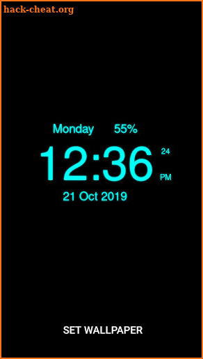 Digital Clock Live Wallpaper screenshot