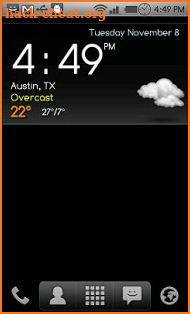 Digital clock weather theme 1 screenshot