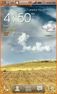 Digital clock weather theme 1 screenshot