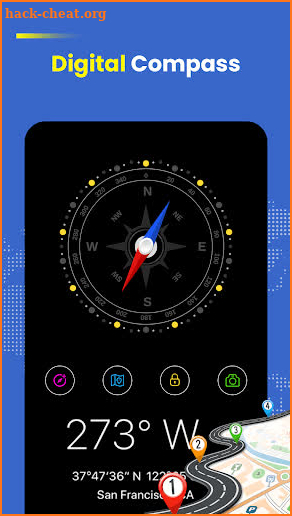 Digital Compass - Maps Compass 360 screenshot