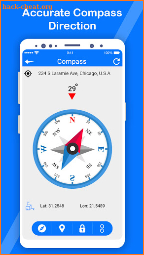 Digital Free Compass – Find Direction, flash light screenshot