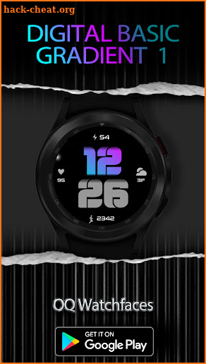 Digital Gradient 1 For Wear OS screenshot