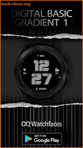 Digital Gradient 1 For Wear OS screenshot