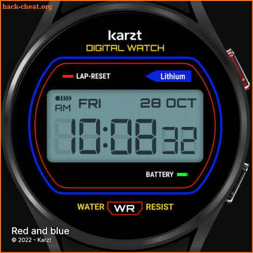 Digital karzt watch face screenshot