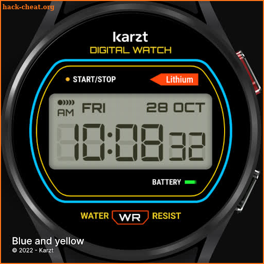 Digital karzt watch face screenshot