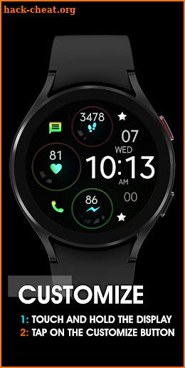 Digital Rainbow Watch Face screenshot