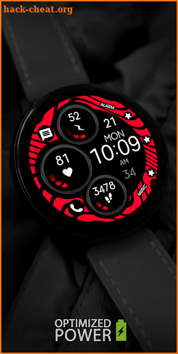 Digital Red Watch Face screenshot