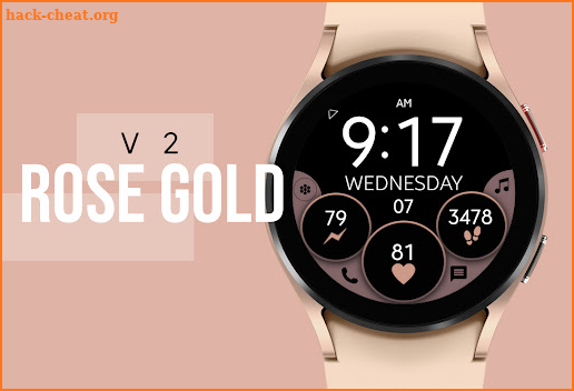 Digital Rose Gold 2 Watch Face screenshot