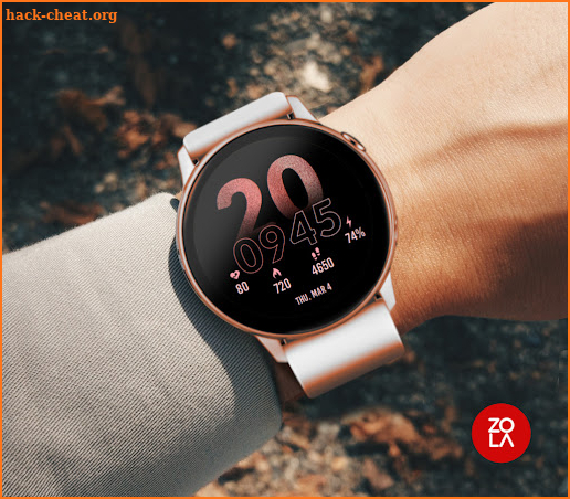 Digital Rose Gold Watch Face screenshot