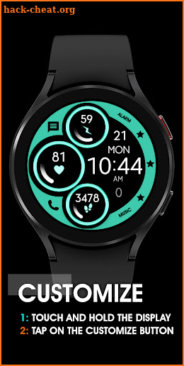 Digital Rose Gold Watch Face screenshot