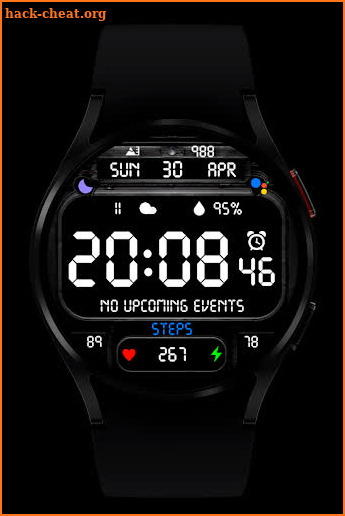 Digital V2 Watch Face Wear OS screenshot