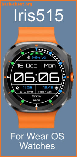 Digital Watch Face Iris515 screenshot