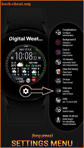 Digital Weather Watch face P1 screenshot