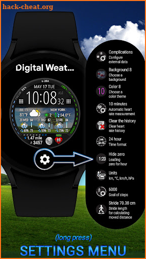 Digital Weather Watch face P2 screenshot