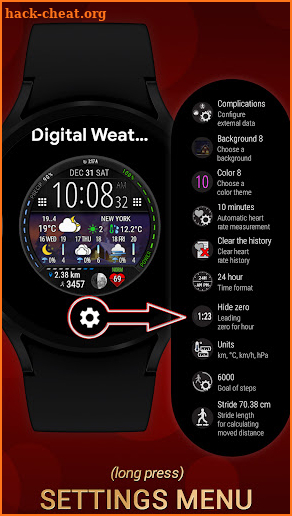 Digital Weather Watch face P3 screenshot