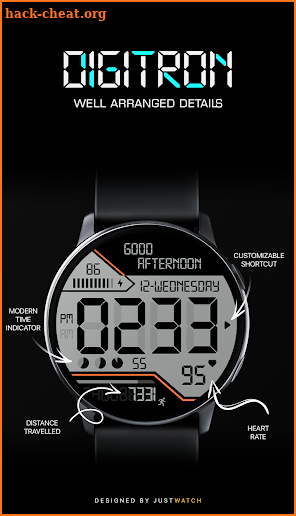 Digitron Watch Face screenshot