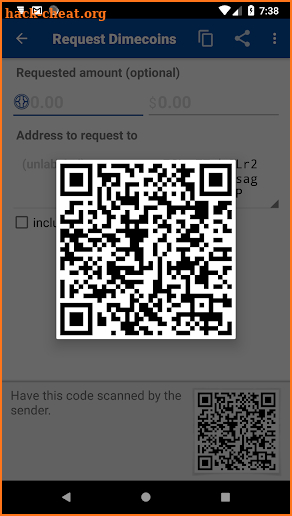 Dimecoin screenshot