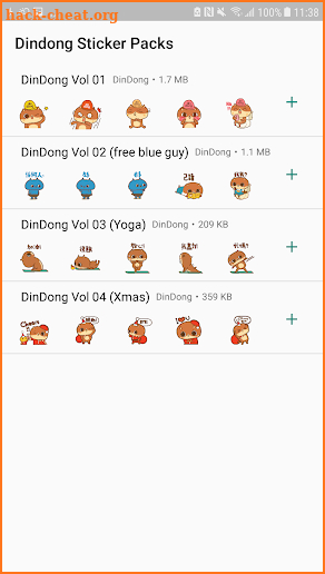 DinDong WhatsApp sticker screenshot