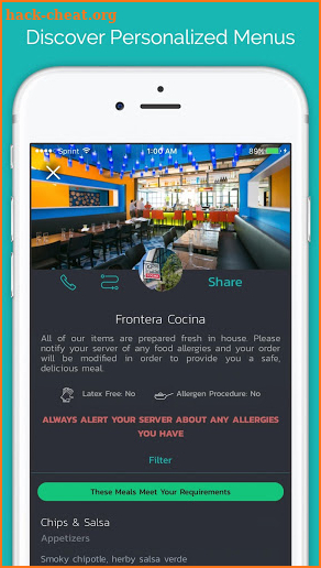 DineSafe screenshot