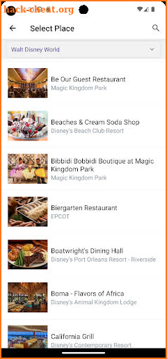 Dining Alerts for Mouse Parks screenshot