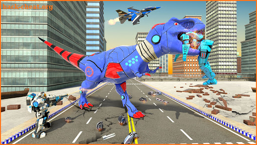 Dino Robot Car Transform - Flying Jet Robot Games screenshot