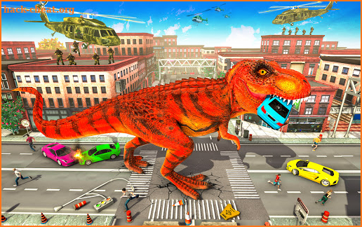 Dinosaur City Rampage Angry Dinosaur Attack Games screenshot