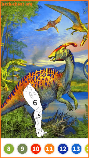 Dinosaur Color by Number Book screenshot