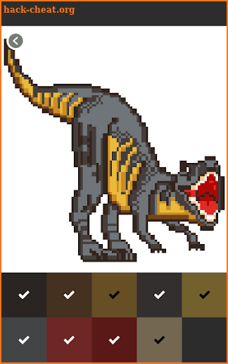 Dinosaur Color By Number - Dinosaur Pixel Art screenshot