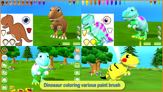 Dinosaur Coloring 3D - AR screenshot