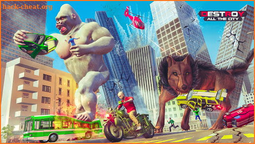 Dinosaur Rampage Sim: Angry Gorilla city smasher screenshot