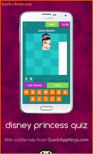 dinsey princess quiz screenshot