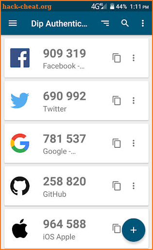 Dip Authenticator screenshot