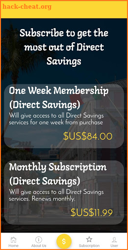 Direct Savings screenshot