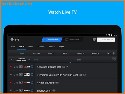 DIRECTV for Tablets screenshot