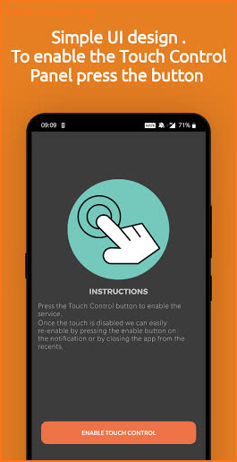 Disable Touch screenshot