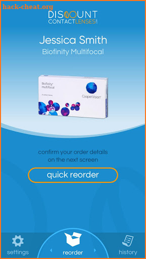 DiscountContactLenses.com screenshot