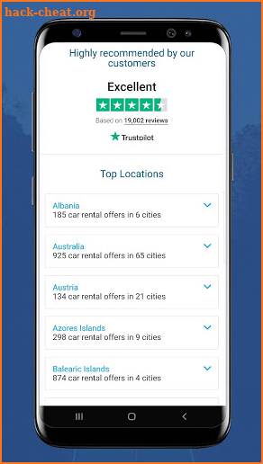 DiscoverCars.com Car Rental App screenshot