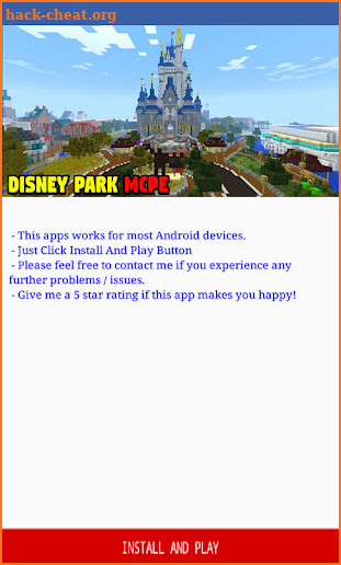 DisneyPark (Theme Park)  for Minecraft PE screenshot