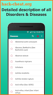 Disorder & Diseases Dictionary screenshot