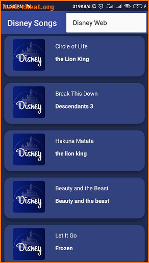 Dissney Songs + Lyrics screenshot