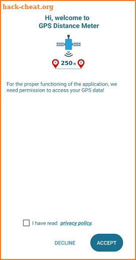 Distance meter (GPS) screenshot