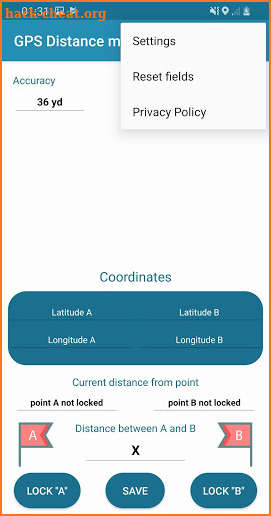 Distance meter (GPS) screenshot