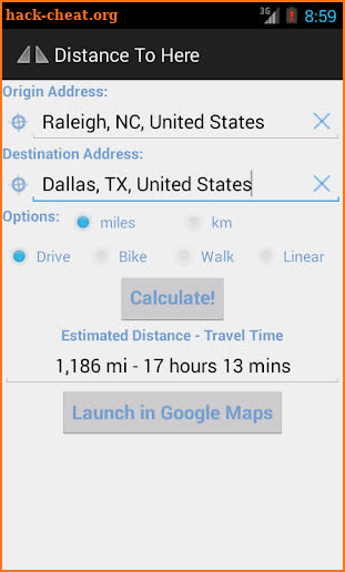 Distance to Here screenshot