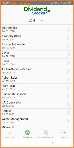 Dividend Stocks screenshot