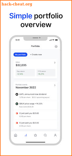 Dividend.watch: Tracker screenshot