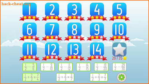 Dividing Fractions Math Game screenshot