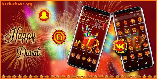 Diwali Crackers Launcher Theme screenshot