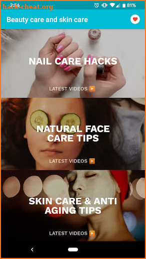 DIY beauty care tips app for girls screenshot